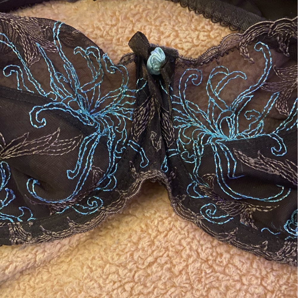40DD Ruby Pink Lacey bra
